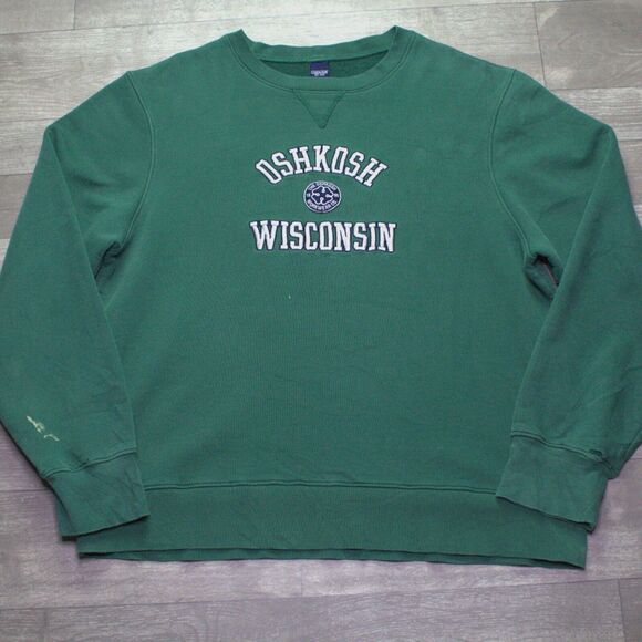 Vintage Oshkosh Workwear Sweatshirt Men's Large Osh Kosh Wisconsin Distressed - Picture 2 of 6